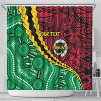Vanuatu Personalized Tribal Shower Curtain Aboriginal Inspired Mix Style - Polynesian Pride