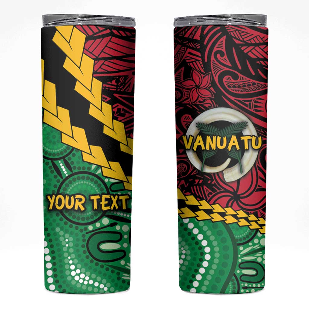 Vanuatu Personalized Tribal Skinny Tumbler Aboriginal Inspired Mix Style LT7 Colorful - Polynesian Pride