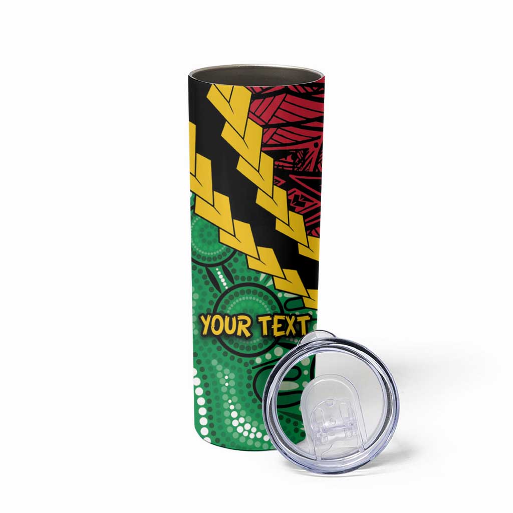 Vanuatu Personalized Tribal Skinny Tumbler Aboriginal Inspired Mix Style LT7 - Polynesian Pride