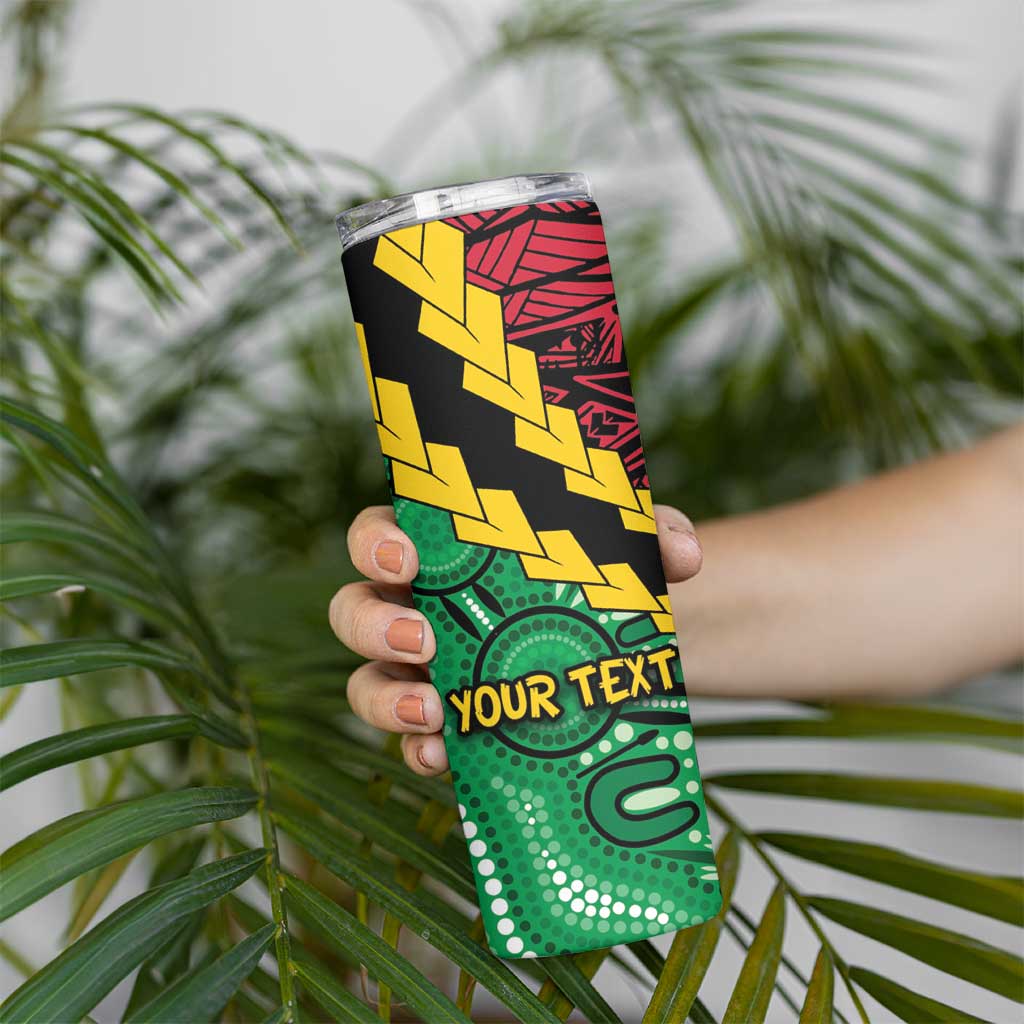 Vanuatu Personalized Tribal Skinny Tumbler Aboriginal Inspired Mix Style LT7 - Polynesian Pride