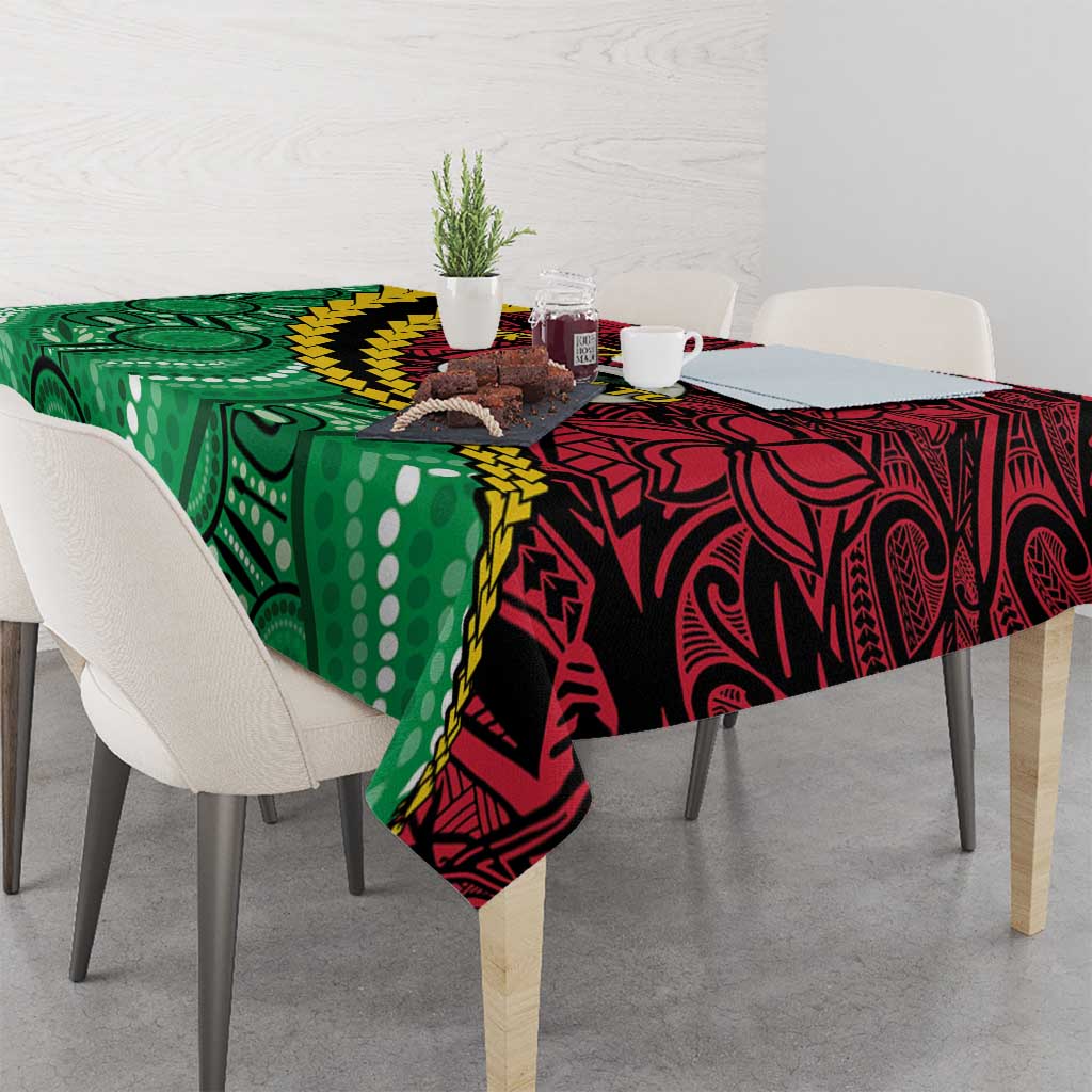 Vanuatu Personalized Tribal Tablecloth Aboriginal Inspired Mix Style - Polynesian Pride
