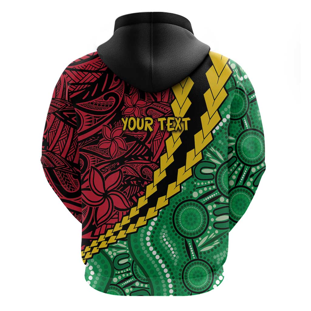 Vanuatu Personalized Tribal Zip Hoodie Aboriginal Inspired Mix Style - Polynesian Pride