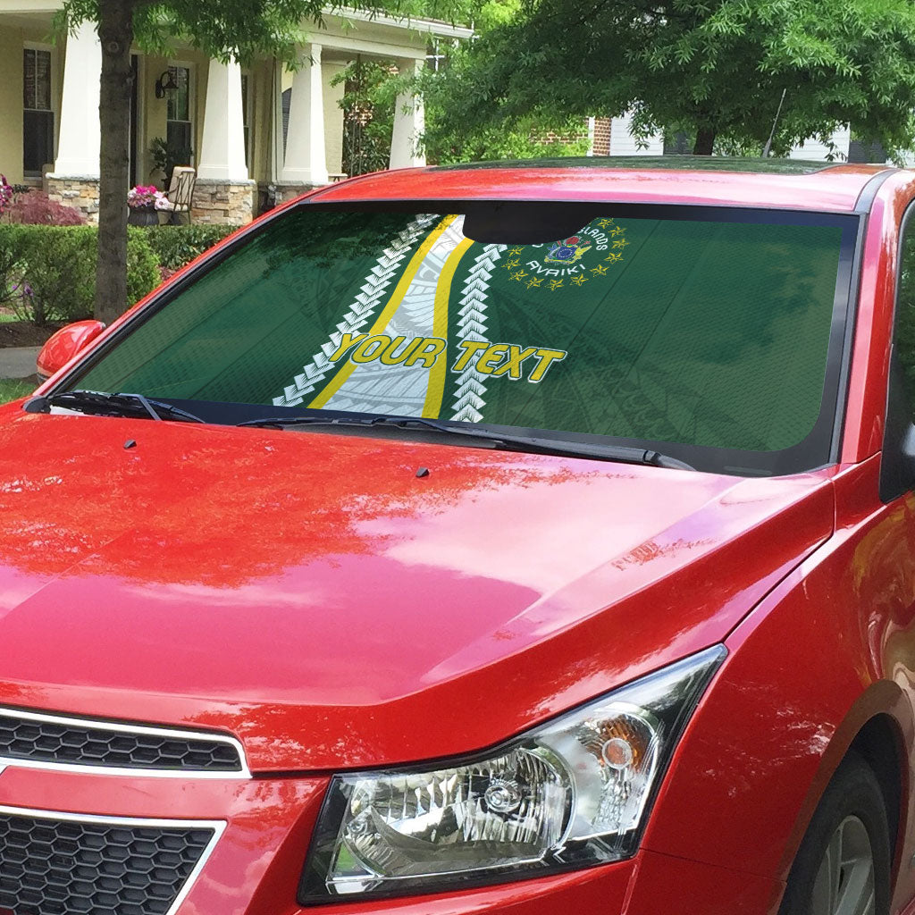 Cook Islands Rugby Personalized Avaiki Auto Sun Shade GO Kuki