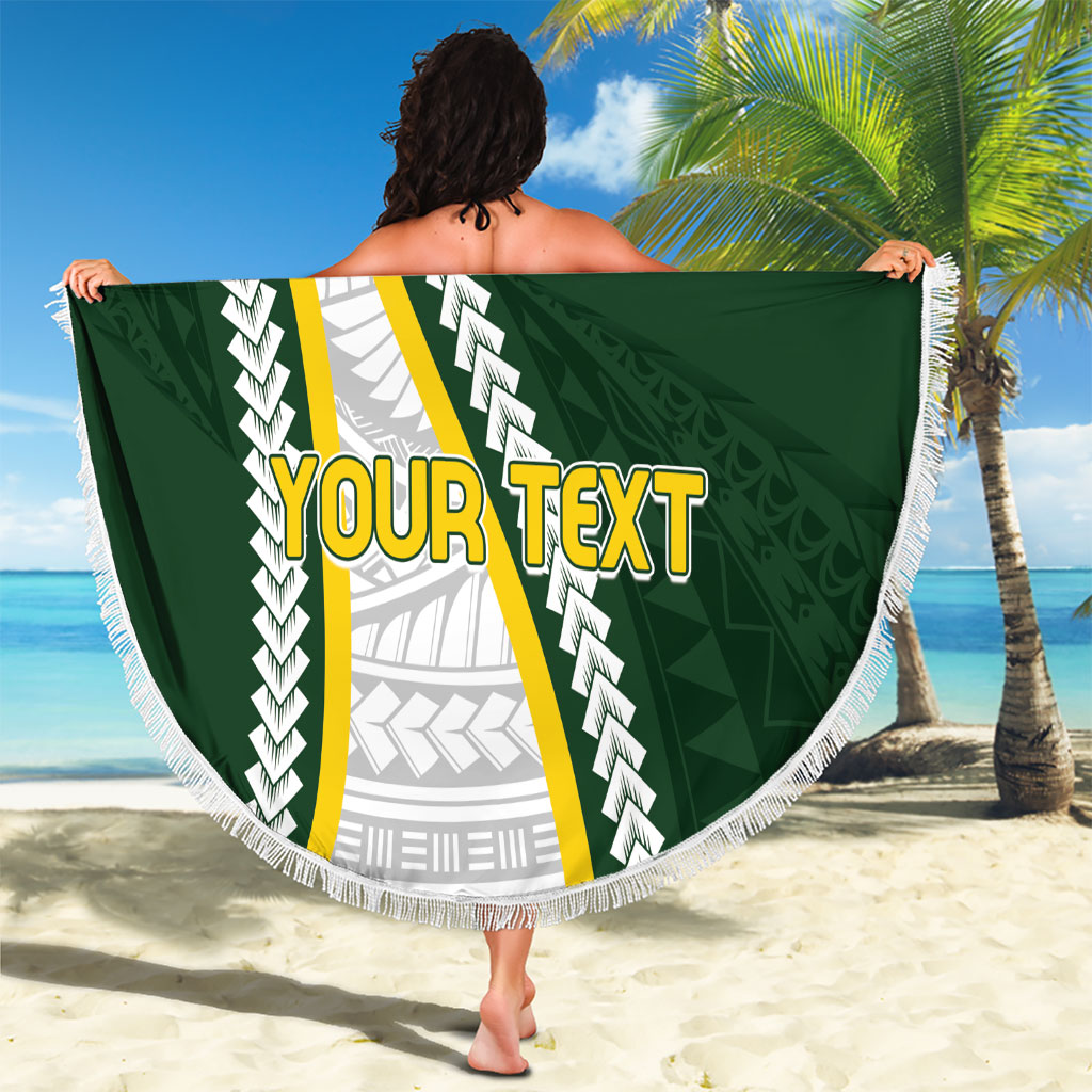 Cook Islands Rugby Personalized Avaiki Beach Blanket GO Kuki