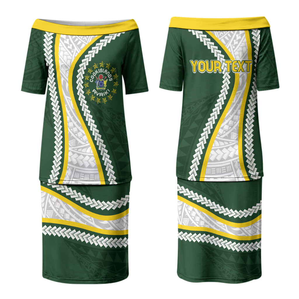 Cook Islands Rugby Personalized Avaiki Couples Matching Puletasi and Hawaiian Shirt GO Kuki