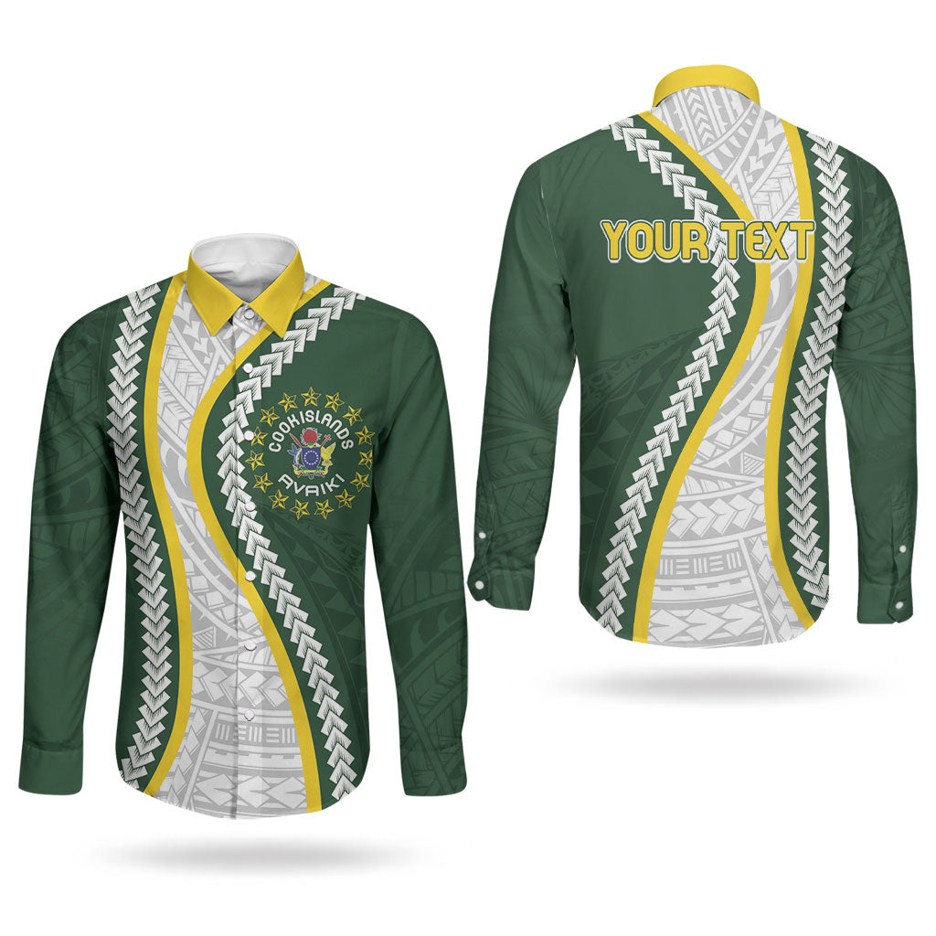 Cook Islands Rugby Personalized Avaiki Couples Matching Tank Maxi Dress and Long Sleeve Button Shirt GO Kuki LT7 - Polynesian Pride