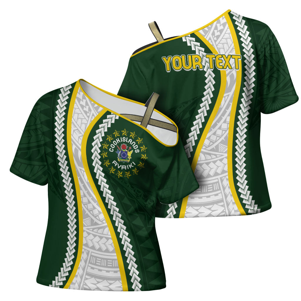 Cook Islands Rugby Personalized Avaiki Cross Shoulder Shirt GO Kuki