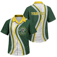 Cook Islands Rugby Personalized Avaiki Family Matching Mermaid Dress and Hawaiian Shirt GO Kuki LT7 Son's Shirt Green - Polynesian Pride