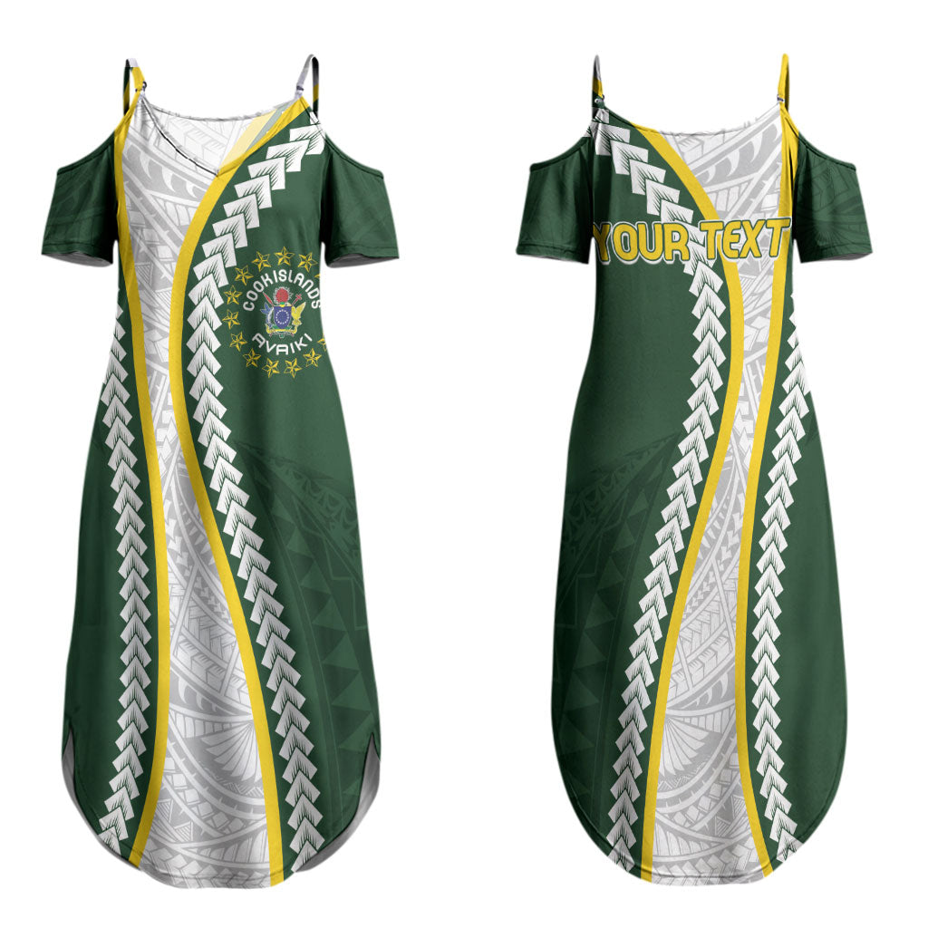 Cook Islands Rugby Personalized Avaiki Family Matching Summer Maxi Dress and Hawaiian Shirt GO Kuki