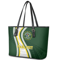 Cook Islands Rugby Personalized Avaiki Leather Tote Bag GO Kuki