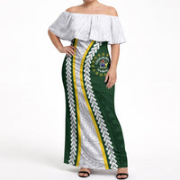 Cook Islands Rugby Personalized Avaiki Off Shoulder Maxi Dress GO Kuki
