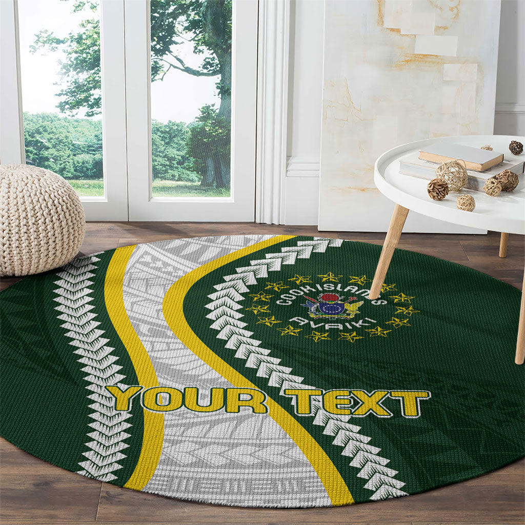 Cook Islands Rugby Personalized Avaiki Round Carpet GO Kuki