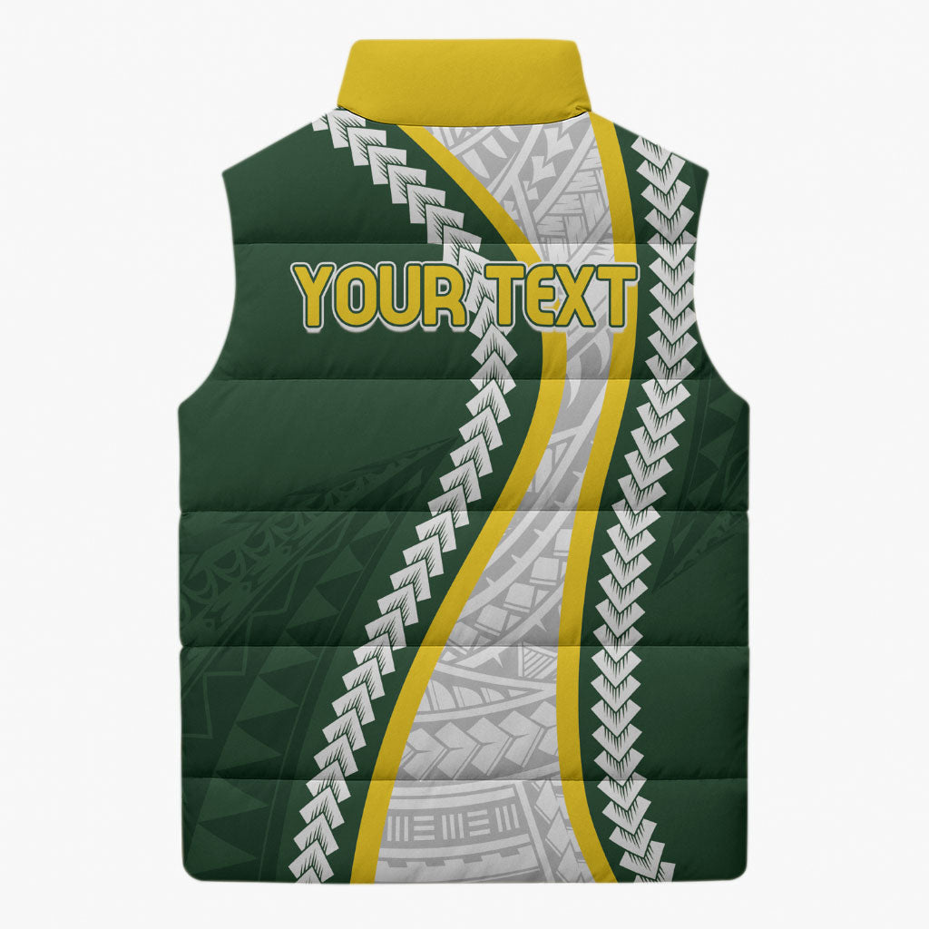 Cook Islands Rugby Personalized Avaiki Sleeveless Puffer Jacket GO Kuki