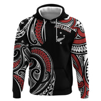 New Zealand Darts Personalized Hei Manaia Hoodie Classic Kowhaiwhai LT7 Pullover Hoodie Black - Polynesian Pride