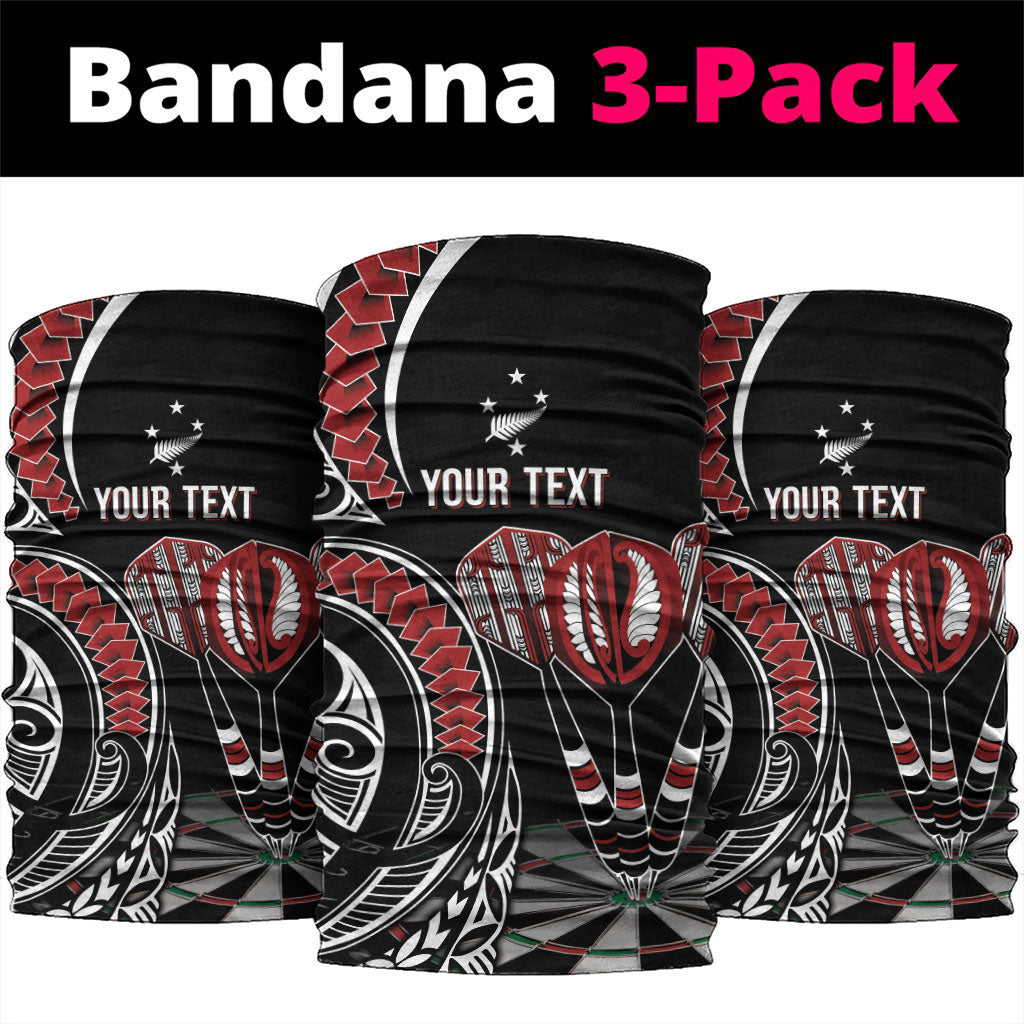 New Zealand Darts Personalized Hei Manaia Neck Gaiter Classic Kowhaiwhai LT7 package One Size: 25*50cm Black - Polynesian Pride