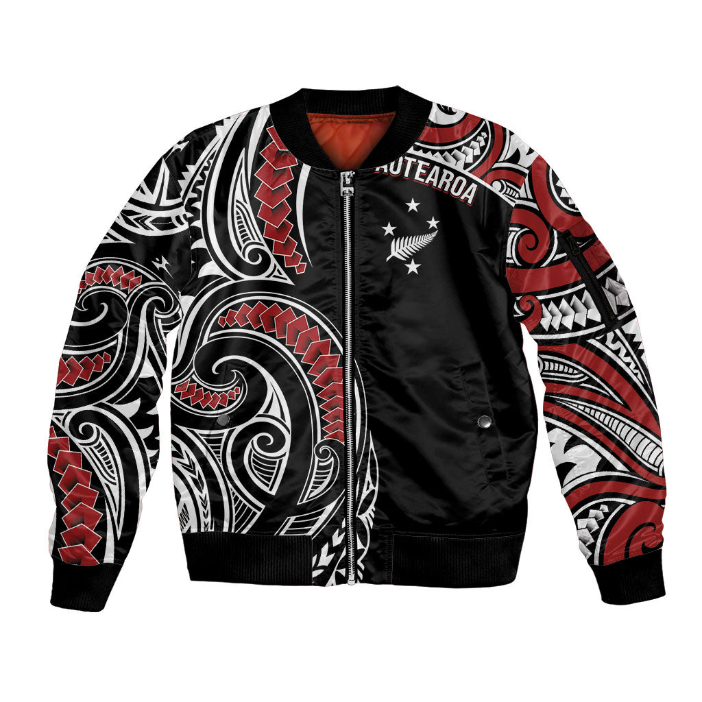 New Zealand Darts Personalized Hei Manaia Sleeve Zip Bomber Jacket Classic Kowhaiwhai