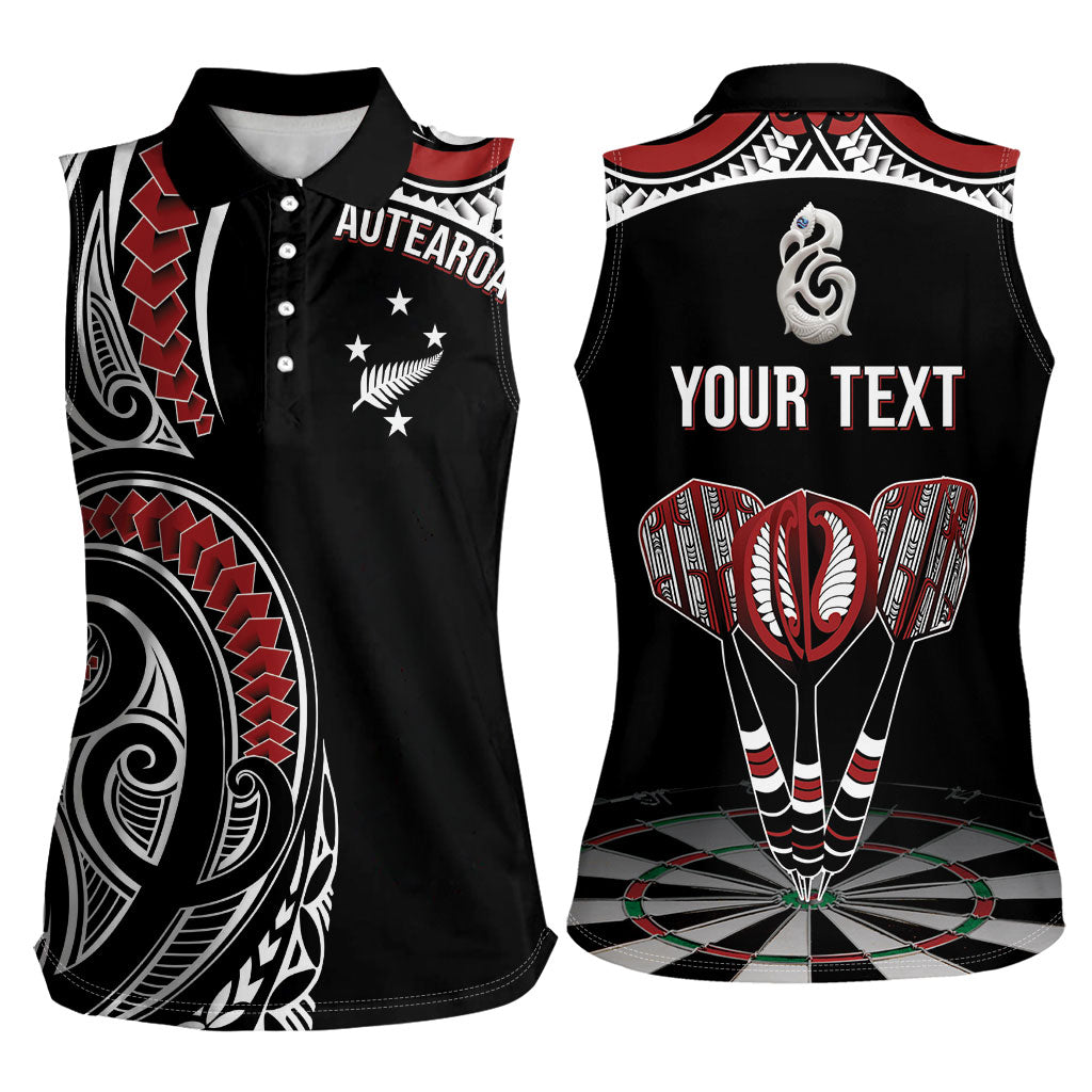 New Zealand Darts Personalized Hei Manaia Women Sleeveless Polo Shirt Classic Kowhaiwhai LT7 - Polynesian Pride