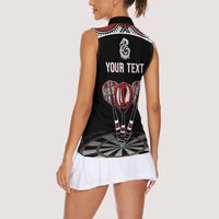 New Zealand Darts Personalized Hei Manaia Women Sleeveless Polo Shirt Classic Kowhaiwhai LT7 - Polynesian Pride