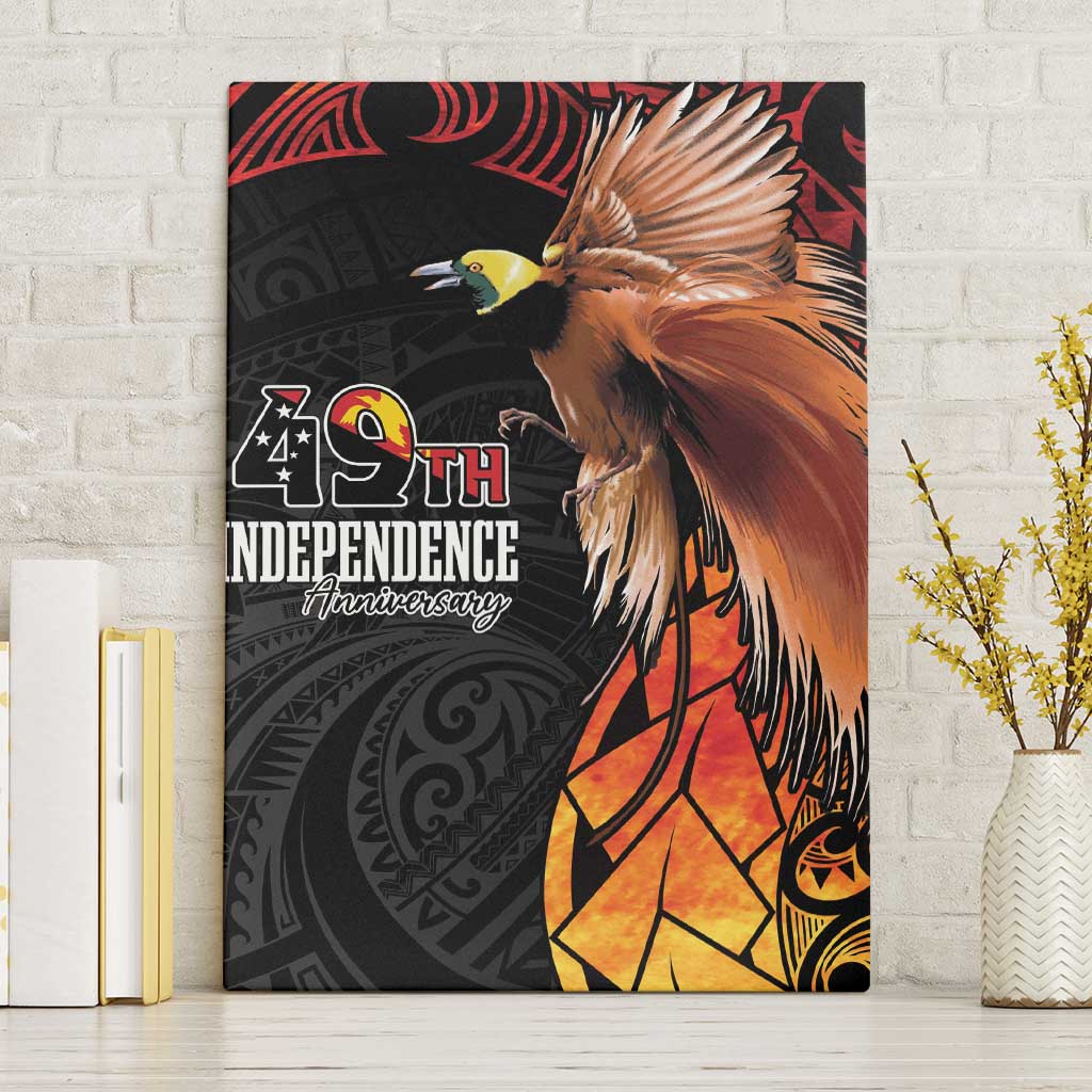 Papua New Guinea Canvas Wall Art Grunge Style 49th Independence Anni