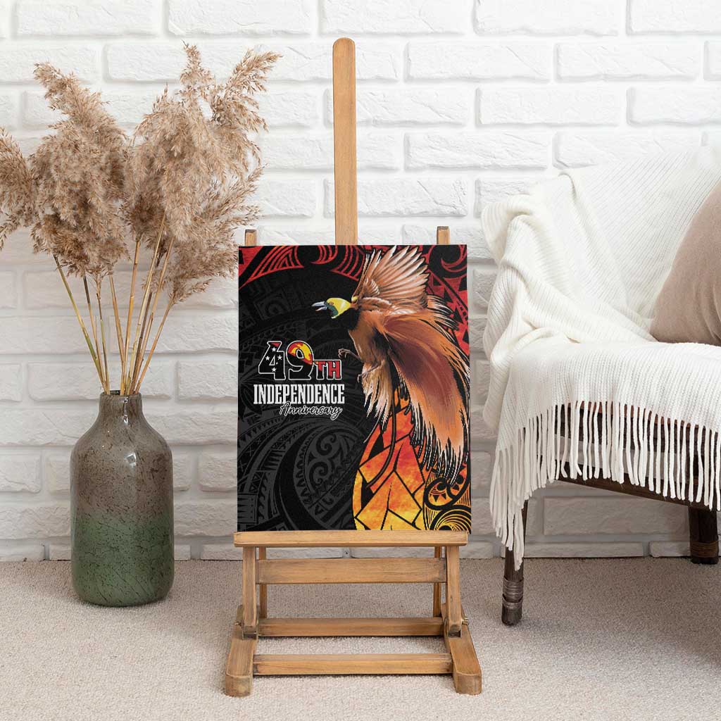 Papua New Guinea Canvas Wall Art Grunge Style 49th Independence Anni
