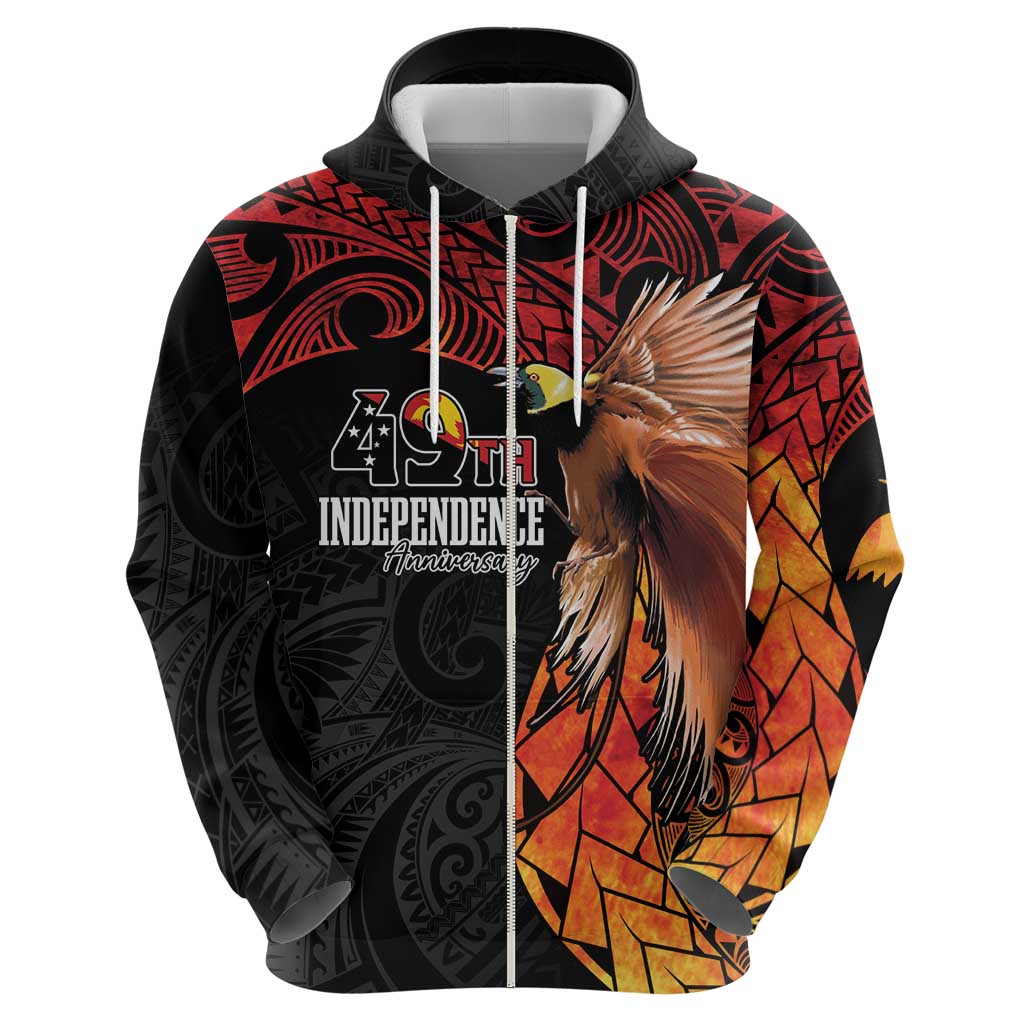 Papua New Guinea Personalised Hoodie Grunge Style 49th Independence Anni