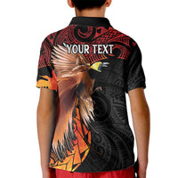 Papua New Guinea Personalised Kid Polo Shirt Grunge Style 49th Independence Anni