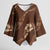 Aloha Hawaii Floral Tapa Kimono Sleeve Blouse Patchwork Mocha - Polynesian Pride