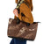 Aloha Hawaii Floral Tapa Leather Tote Bag Patchwork Mocha - Polynesian Pride