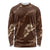 Aloha Hawaii Floral Tapa Long Sleeve Shirt Patchwork Mocha - Polynesian Pride