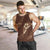 Aloha Hawaii Floral Tapa Men Tank Top Patchwork Mocha - Polynesian Pride