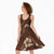 Aloha Hawaii Floral Tapa Midi Dress Patchwork Mocha - Polynesian Pride