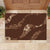 Aloha Hawaii Floral Tapa Rubber Doormat Patchwork Mocha - Polynesian Pride