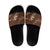 Aloha Hawaii Floral Tapa Slide Sandals Patchwork Mocha - Polynesian Pride