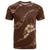 Aloha Hawaii Floral Tapa T Shirt Patchwork Mocha - Polynesian Pride