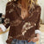Aloha Hawaii Floral Tapa Women Casual Shirt Patchwork Mocha - Polynesian Pride