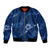 Aloha Hawaii Floral Tapa Bomber Jacket Patchwork Navy - Polynesian Pride