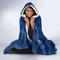 Aloha Hawaii Floral Tapa Hooded Blanket Patchwork Navy - Polynesian Pride