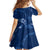 Aloha Hawaii Floral Tapa Kid Short Sleeve Dress Patchwork Navy - Polynesian Pride