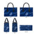 Aloha Hawaii Floral Tapa Leather Bag Patchwork Navy - Polynesian Pride