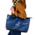 Aloha Hawaii Floral Tapa Leather Tote Bag Patchwork Navy - Polynesian Pride
