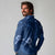 Aloha Hawaii Floral Tapa Long Sleeve Polo Shirt Patchwork Navy - Polynesian Pride