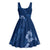 Aloha Hawaii Floral Tapa Midi Dress Patchwork Navy - Polynesian Pride