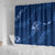 Aloha Hawaii Floral Tapa Shower Curtain Patchwork Navy - Polynesian Pride