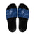 Aloha Hawaii Floral Tapa Slide Sandals Patchwork Navy - Polynesian Pride