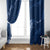 Aloha Hawaii Floral Tapa Window Curtain Patchwork Navy - Polynesian Pride