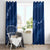 Aloha Hawaii Floral Tapa Window Curtain Patchwork Navy - Polynesian Pride