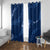 Aloha Hawaii Floral Tapa Window Curtain Patchwork Navy - Polynesian Pride