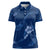 Aloha Hawaii Floral Tapa Women Polo Shirt Patchwork Navy - Polynesian Pride