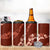 Aloha Hawaii Floral Tapa 4 in 1 Can Cooler Tumbler Patchwork Crimson - Polynesian Pride