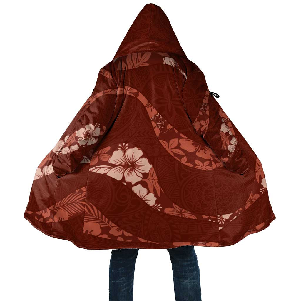 Aloha Hawaii Floral Tapa Cloak Patchwork Crimson - Polynesian Pride